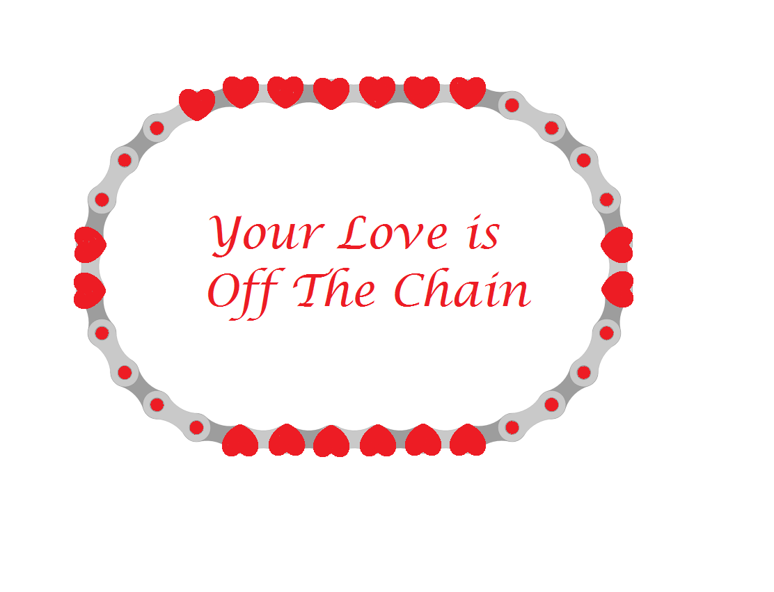 A chain with hearts