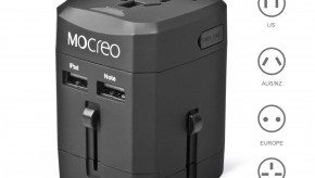 Black version of Mocreo Universal power adapter